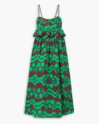 Ulla Johnson Amaliya printed silk midi dress - Brown Brown