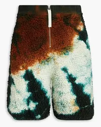 Jil Sander Tie-dyed cotton-fleece shorts - Blue Blue