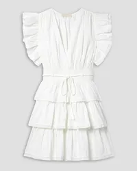 Ulla Johnson Camilla ruffled pintucked cotton-poplin mini dress - White White