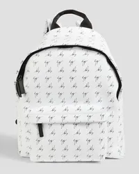 Giuseppe Zanotti Printed leather backpack - White White