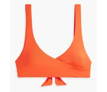Orlando wrap-effect bikini top - Orange