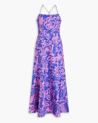 Mara Hoffman Verona printed hemp midi dress - Blue Blue