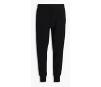 Cropped terry track pants - Black