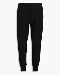 James Perse Cropped terry track pants - Black Black