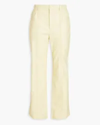 Nanushka Jesca crochet-trimmed OKOBOR™ kick-flare pants - Yellow Yellow