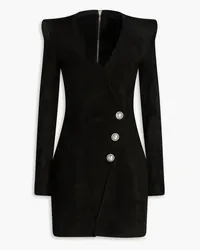 Balmain Suede mini dress - Black Black