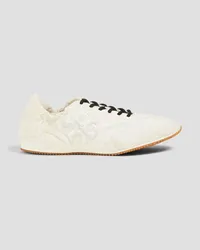 Tory Burch Brushed suede sneakers - White White