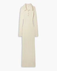 KHAITE Hans ribbed cashmere maxi dress - Neutral Neutral