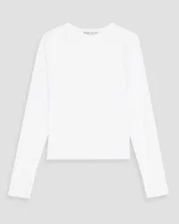 Alice + Olivia Alice Olivia - Delania cropped mesh top - White White