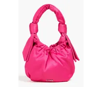 Knotted satin shoulder bag - Pink