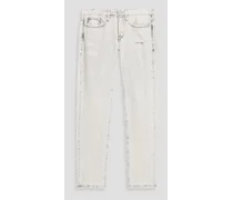 L'Homme slim-fit distressed denim jeans - Gray