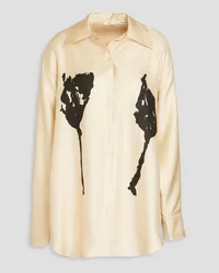 BITE Studios Printed silk-twill shirt - White White