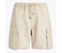 Mid-length embroidered swim shorts - Neutral