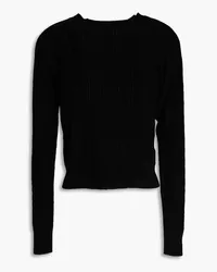 NAADAM Pointelle and cable-knit cashmere sweater - Black Black