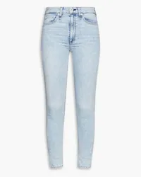 Rag & Bone Nina cropped faded high-rise skinny jeans - Blue Blue