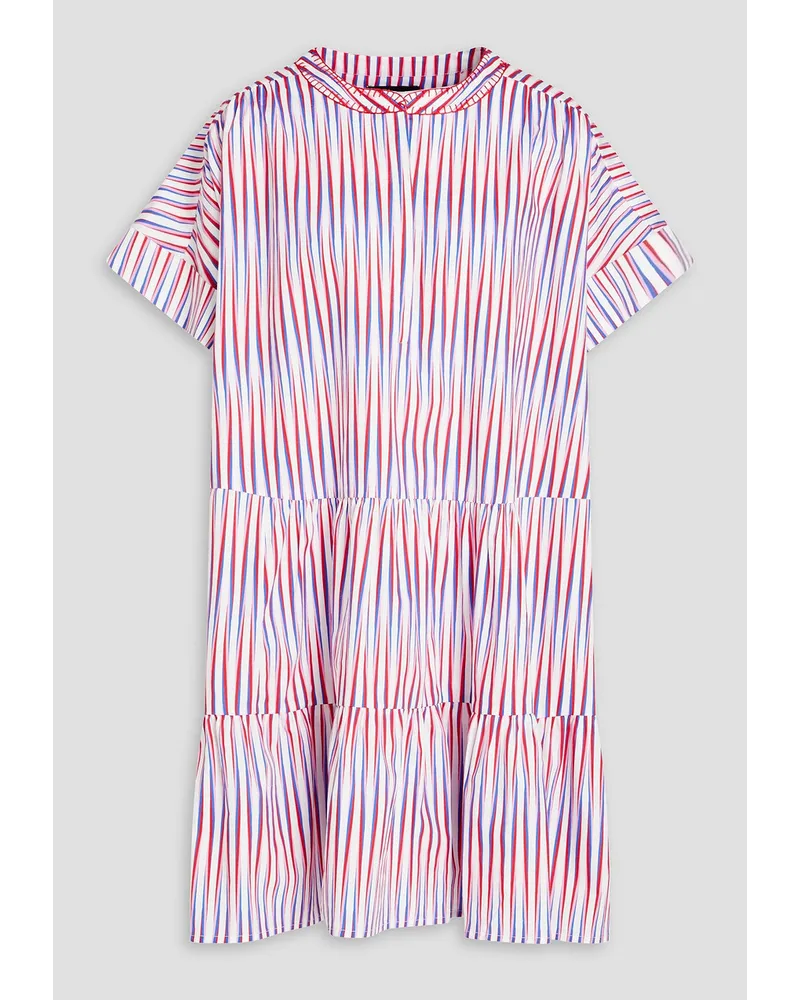 Saloni Ashley striped cotton-blend mini dress - White White