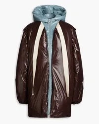 Jil Sander Convertible shell hooded down coat - Brown Brown