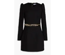 Carine chain-embellished tweed mini dress - Black