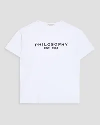 Philosophy Di Lorenzo Serafini Logo-print cotton-jersey T-shirt - White White