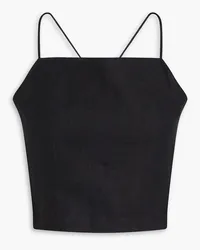 Mara Hoffman Carrie cropped hemp top - Black Black