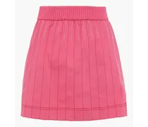 Topstitched jersey mini skirt - Pink