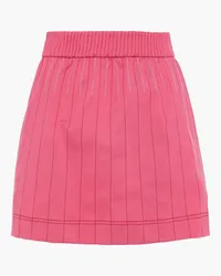 Valentino Garavani Topstitched jersey mini skirt - Pink Pink