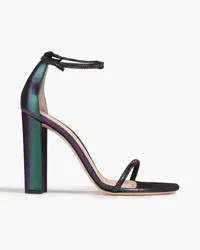 Gianvito Rossi Embellished iridescent suede sandals - Purple Purple