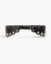 RED Valentino Embellished leather belt - Black Black