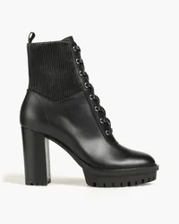 Gianvito Rossi Martis leather platform ankle boots - Black Black