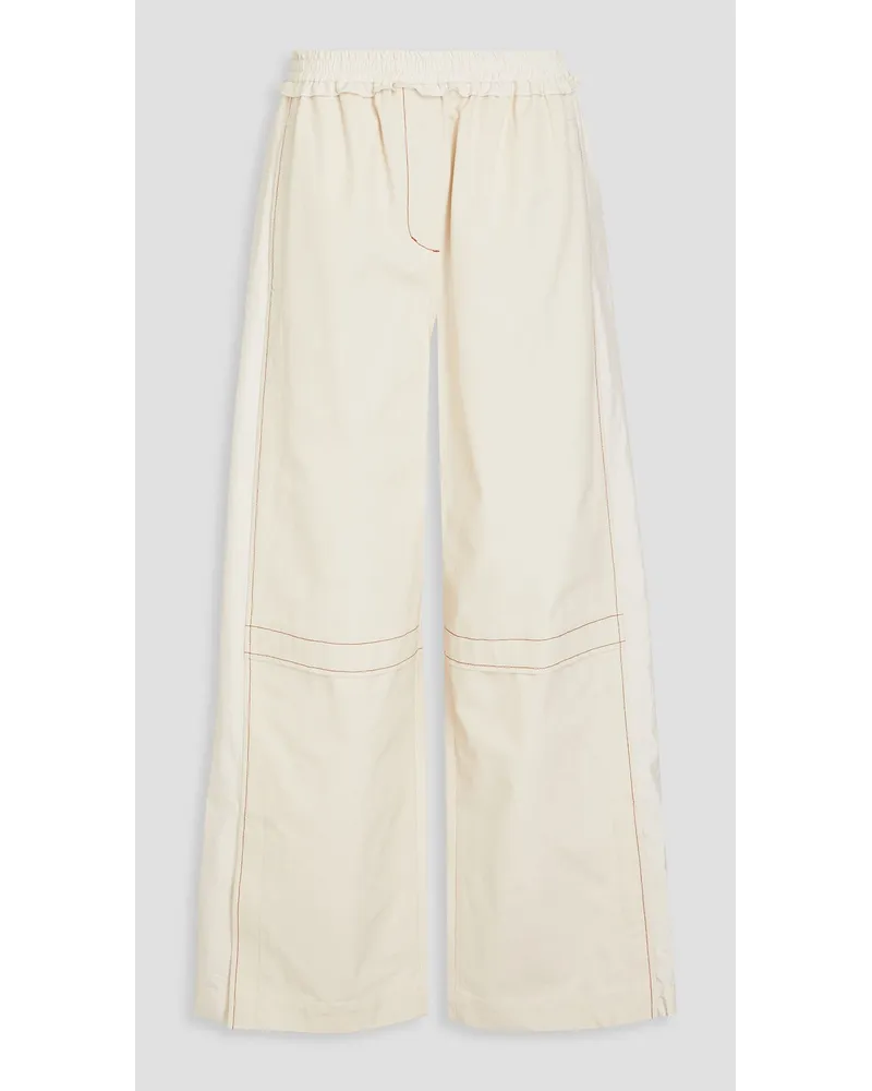 3.1 phillip lim Ripstop and cotton-canvas wide-leg pants - White White