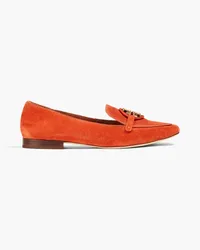 Tory Burch Miller logo-embellished suede loafers - Orange Orange