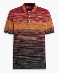 Missoni Space-dyed cotton-piqué polo shirt - Red Red