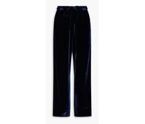 Nadine Camusfa velvet wide-leg pants - Blue