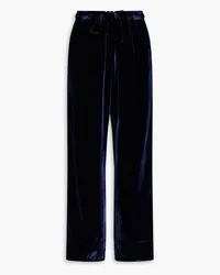 Le Kasha 1918 Nadine Camusfa velvet wide-leg pants - Blue Blue