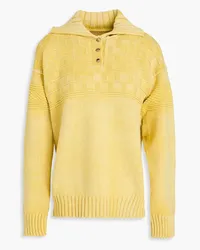 Maison Margiela Checked cotton-blend sweater - Yellow Yellow