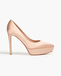 Gianvito Rossi Dasha satin platform pumps - Pink Pink