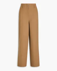 Peter Do Brushed wool and cashmere-blend felt wide-leg pants - Brown Brown