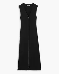 Jil Sander Ribbed cotton midi dress - Black Black