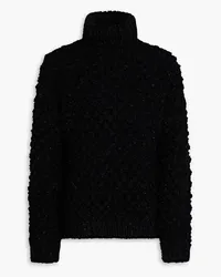 Dolce & Gabbana Metallic bouclé -knit turtleneck sweater - Black Black