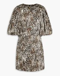 RASARIO Leopard-print satin mini dress - Animal print Animal