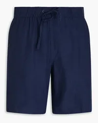 Onia Mid-length linen-blend swim shorts - Blue Blue