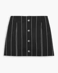 Alessandra Rich Pinstriped wool-blend mini skirt - Gray Gray