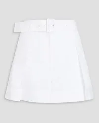 3.1 phillip lim Belted cotton-blend poplin shorts - White White