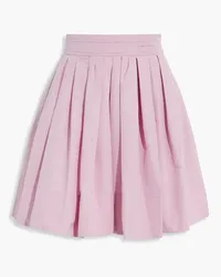 Valentino Garavani Pleated cotton-blend faille mini skirt - Pink Pink