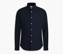 Brushed cotton-twill shirt - Blue
