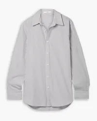 tibi Charlie striped cotton-poplin shirt - Neutral Neutral