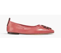 Ines embellished leather ballet flats - Pink
