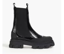 Patent-leather Chelsea boots - Black