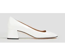 Patent-leather pumps - White