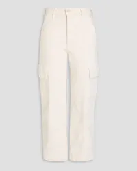 Mother Cropped high-rise straight-leg jeans - White White